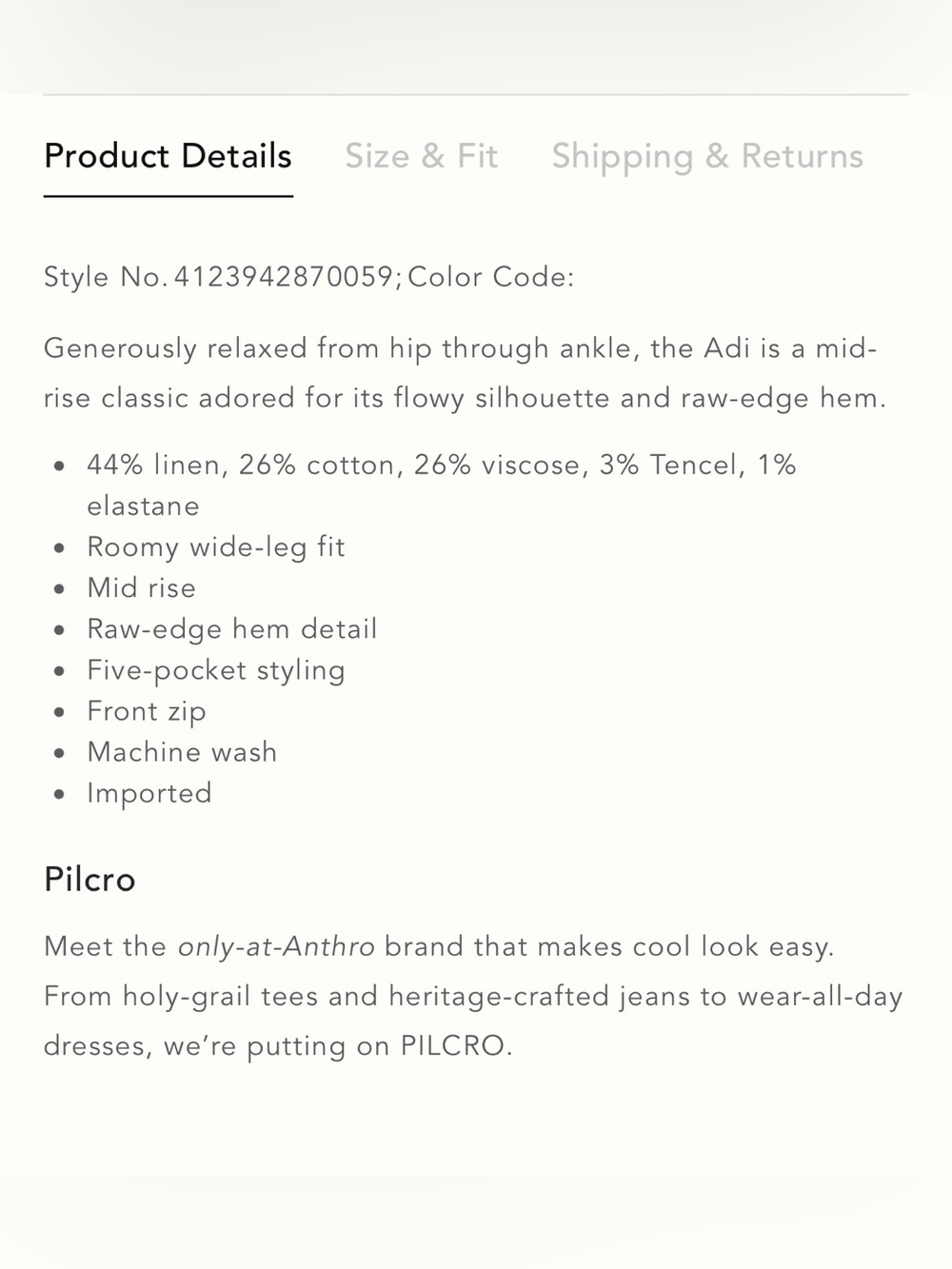 Pilcro Adi Mid-Rise Flare Pants | Size 27 - Picture 7 of 7